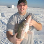 Nice walleye caught ice fishing