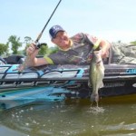 Casey Martin lands a nice bass on the umbrella rig