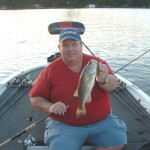 Bob Williams caught this bass at Sinclair just before dark