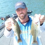 Josh Fowler with Hartwell largemouth and redeye bass