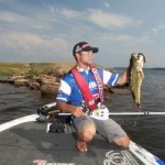 Brandon Palaniuk with largemouth