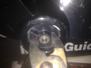 Use a pair of pliers to remove nut