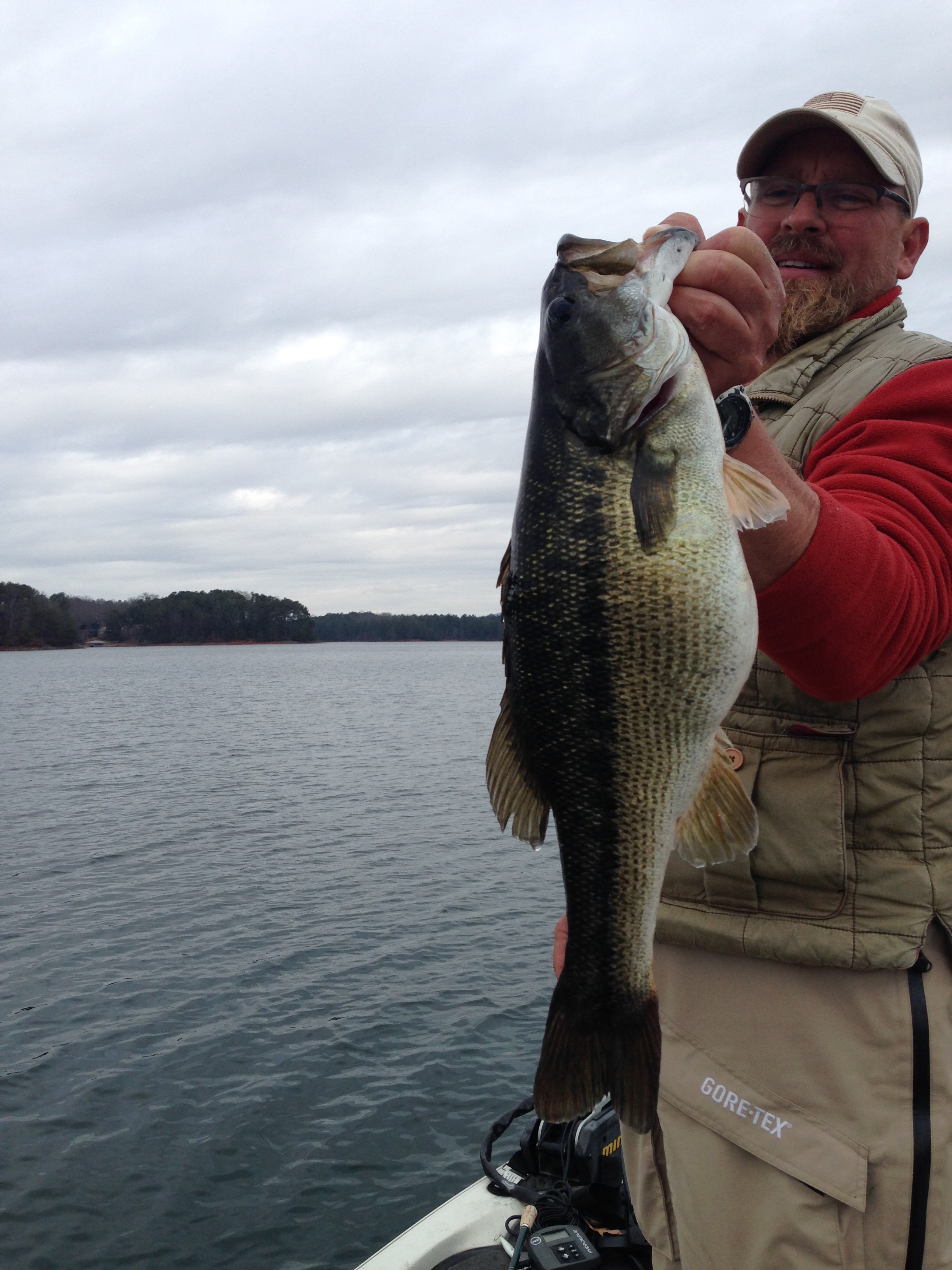 Where and How to Catch February Lake Lanier Bass, with GPS